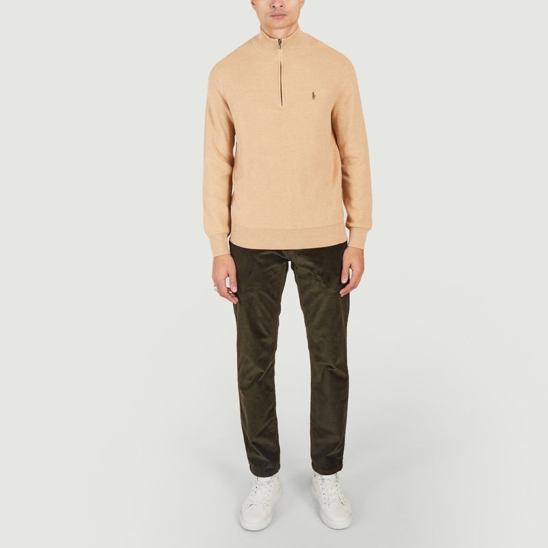 Half zip jumper in piqué cotton  - Polo Ralph Lauren