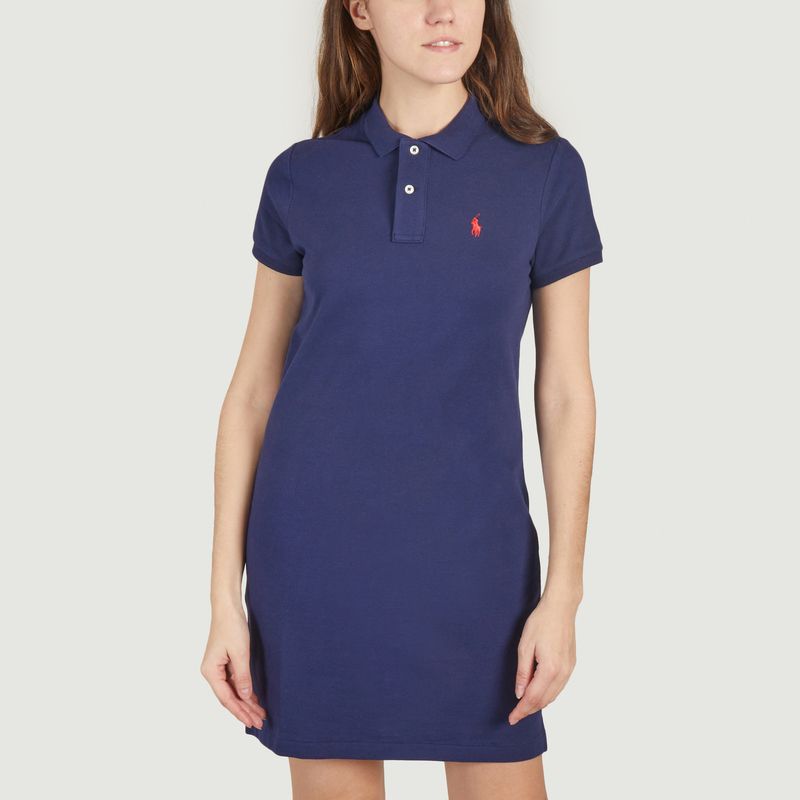 Cotton piqué polo dress Navy Blue Polo Ralph Lauren | L'Exception