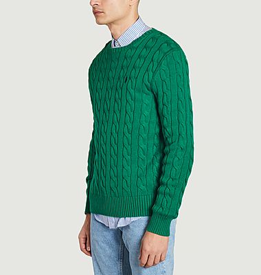 Green mottled sweater