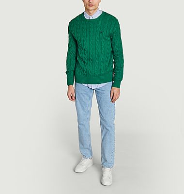 Green mottled sweater