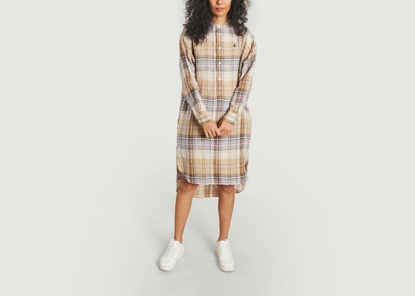 Schottisches Hemdblusenkleid aus Leinen - Polo Ralph Lauren