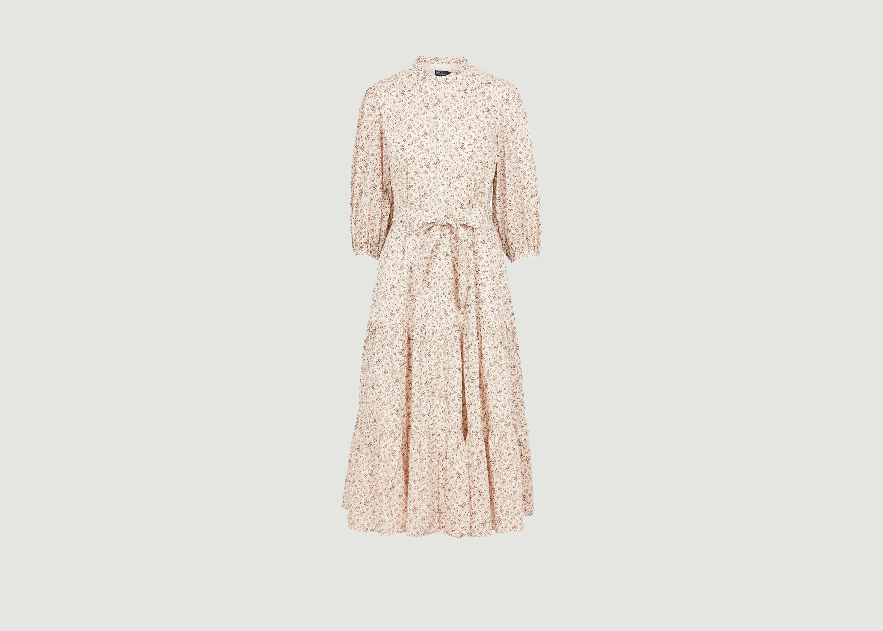 Belted floral dress with cotton ruffles - Polo Ralph Lauren