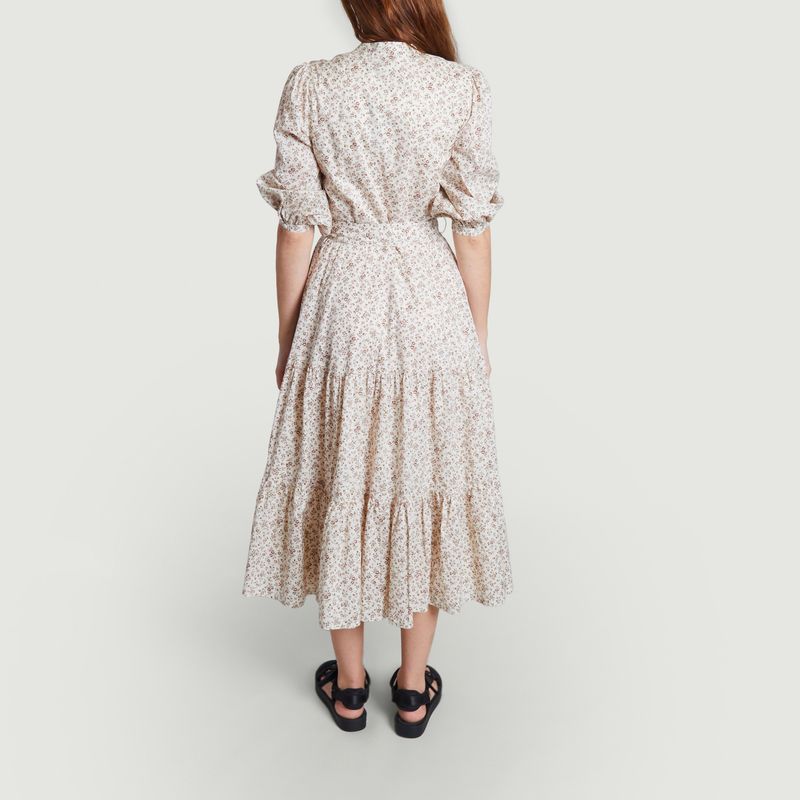 Belted floral dress with cotton ruffles - Polo Ralph Lauren