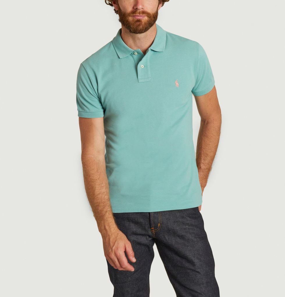 【送料&関税込】Polo Ralph Lauren Cotton-piquAC Polo Shirt Sale Slim-fit polo shirt in piqué cotton Green Polo Ralph