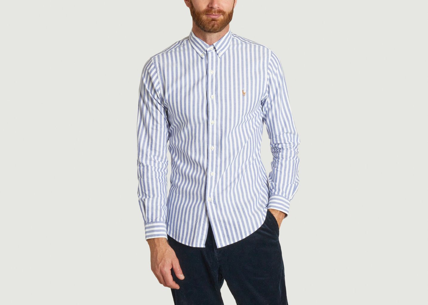 Eng anliegendes Stretch-Oxford-Hemd mit Streifenmuster - Polo Ralph Lauren