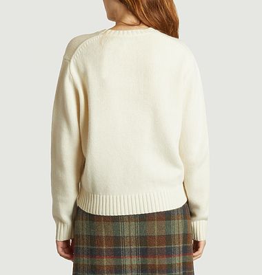 Wool sweater with crest