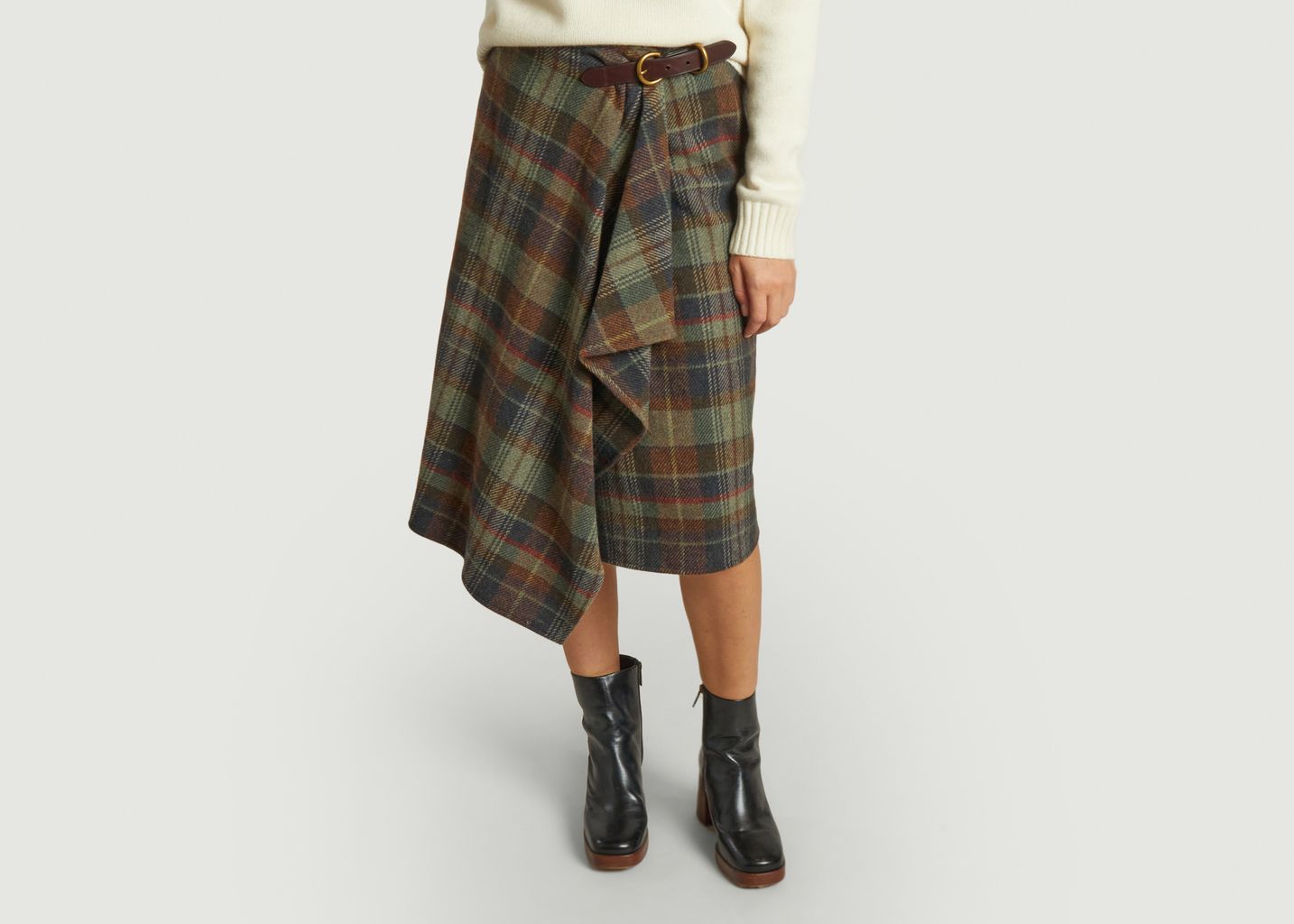 Jupe écossaise à boucle et chevrons - Polo Ralph Lauren