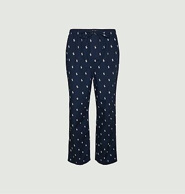 Pajama trousers with pony pattern