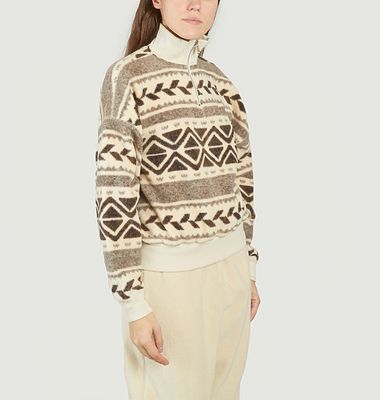 Geometric Fleece Sweater