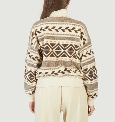 Geometric Fleece Sweater