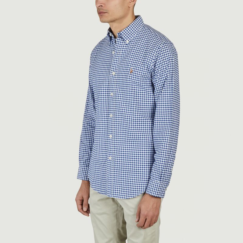 Chemise droite en coton Oxford à petits carreaux - Polo Ralph Lauren