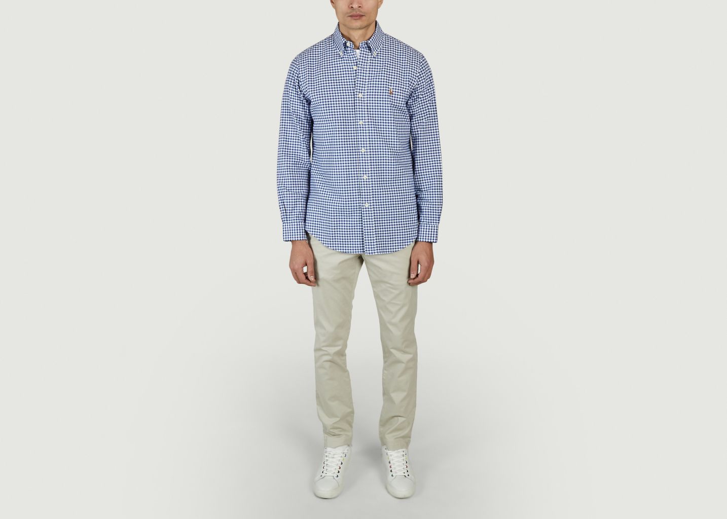 Oxford cotton straight shirt with small checks - Polo Ralph Lauren