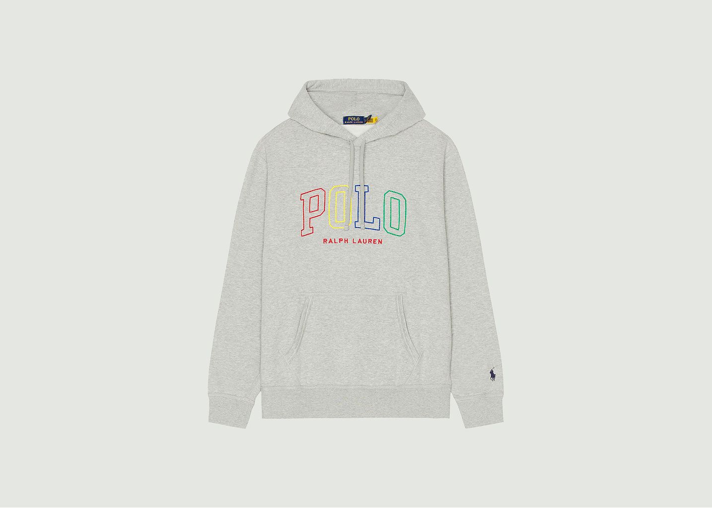 Hoodie with embroidered multicolored logo - Polo Ralph Lauren