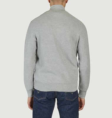 Pullover mit halbem Reißverschluss aus gesteppter Baumwolle
