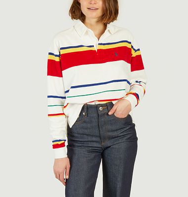 Striped Cotton Terry Rugby Shirt
