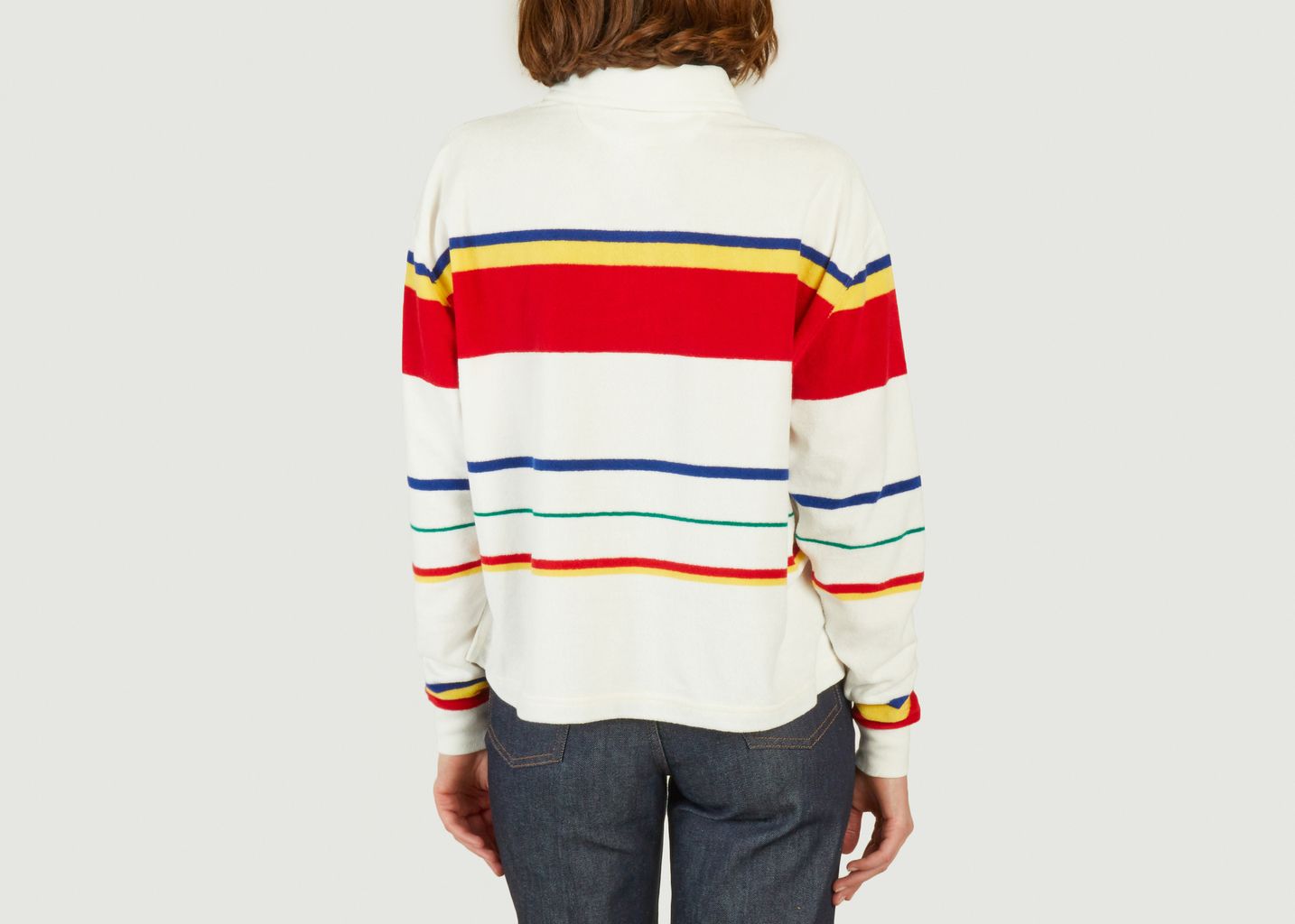 Striped Cotton Terry Rugby Shirt - Polo Ralph Lauren