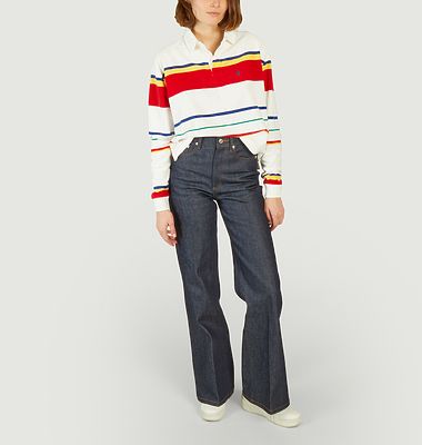 Striped Cotton Terry Rugby Shirt