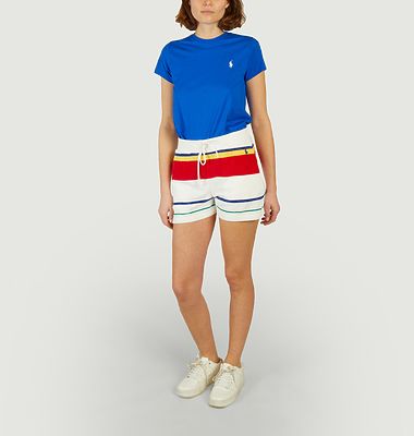 Striped Terry Cotton Shorts