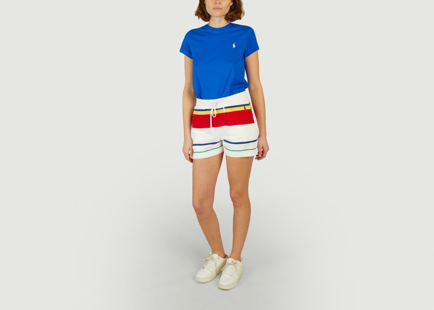 Gestreifte Shorts aus Baumwoll-Frottee - Polo Ralph Lauren