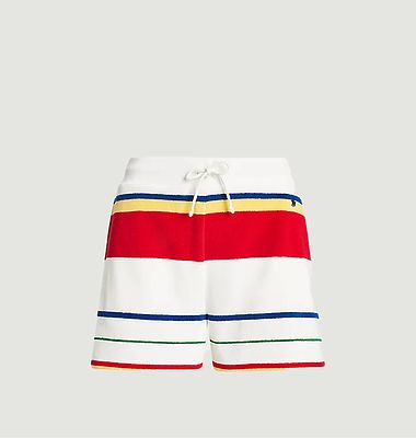Striped Terry Cotton Shorts