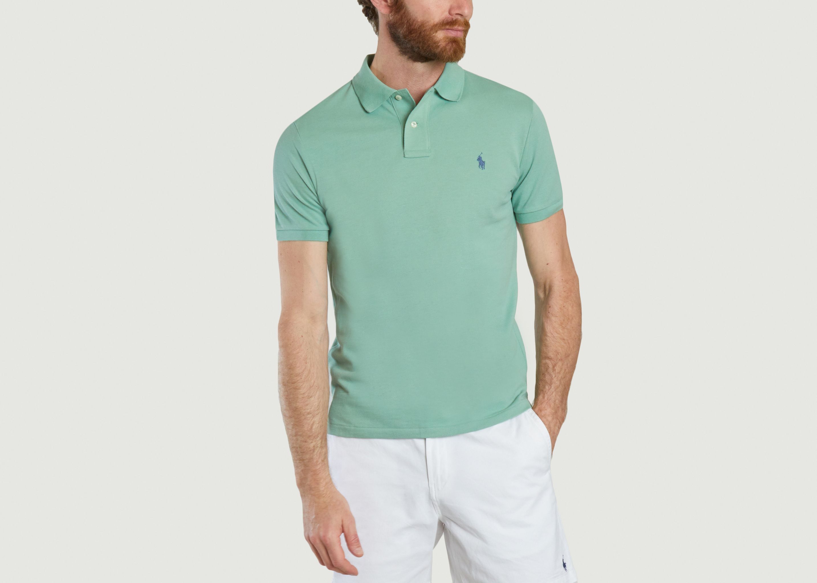 Cotton pique slim-fit polo shirt - Polo Ralph Lauren