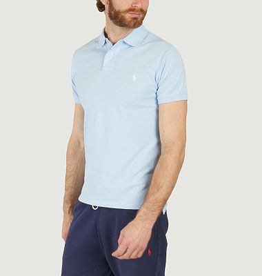 Slim-fit cotton pique polo shirt