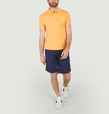 Slim-fit cotton pique polo shirt