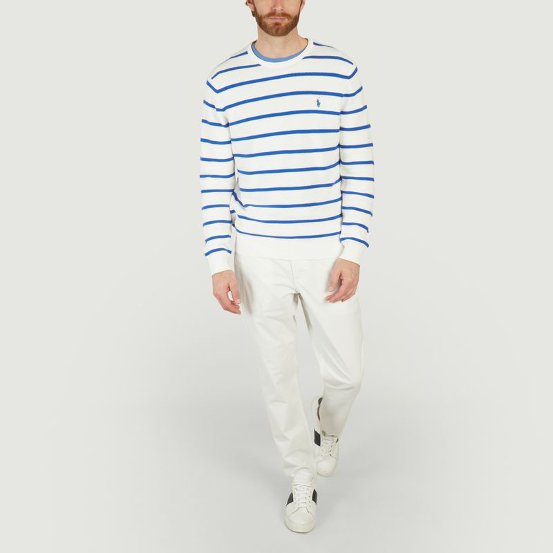 Striped cotton piqué sweater - Polo Ralph Lauren