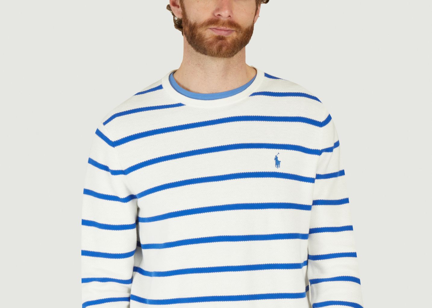 Striped cotton piqué sweater - Polo Ralph Lauren