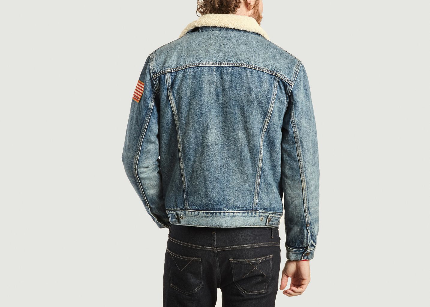 Blouson Fourré En Jean Délavé Denim Polo Ralph Lauren | L ...