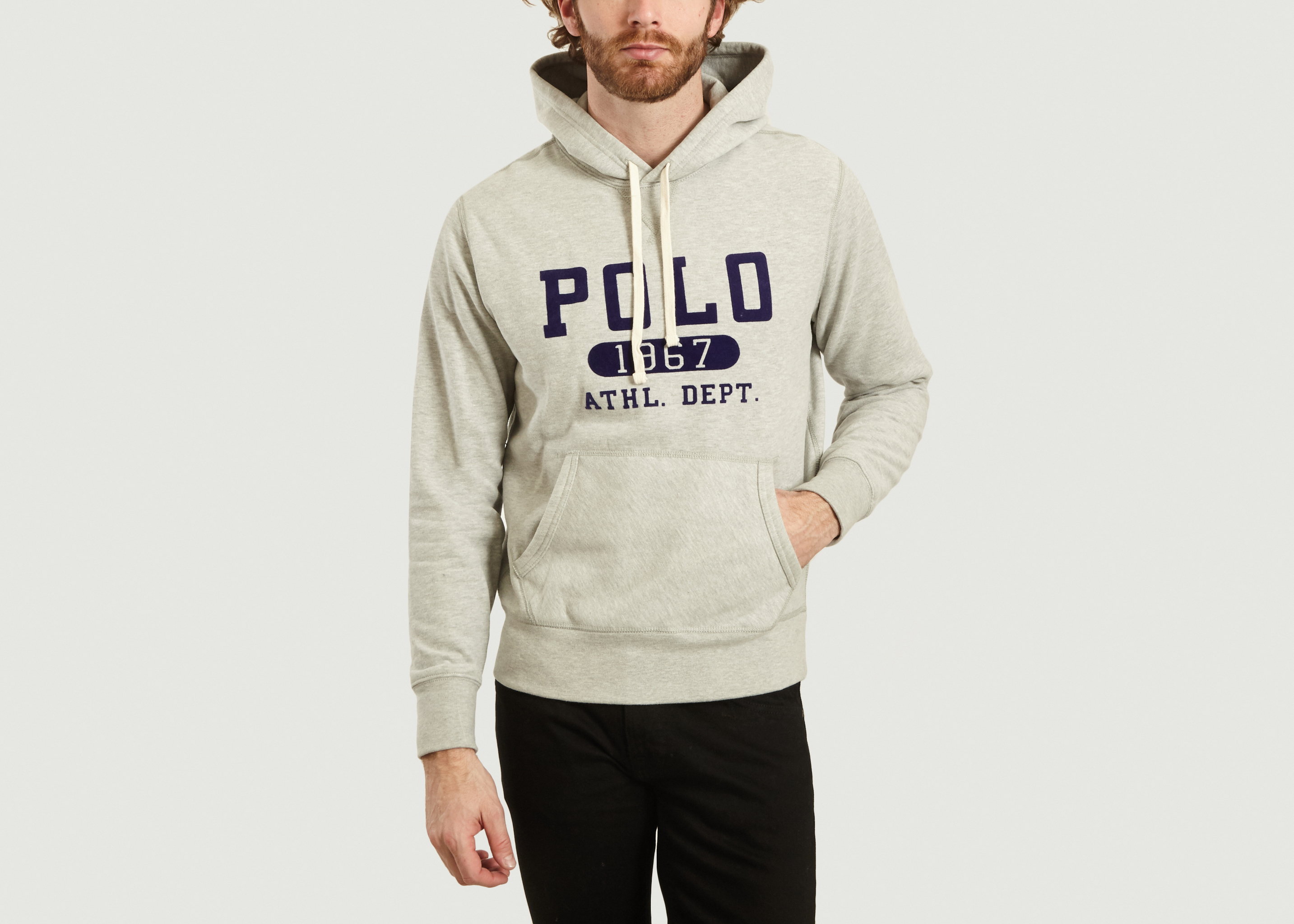 light grey ralph lauren hoodie