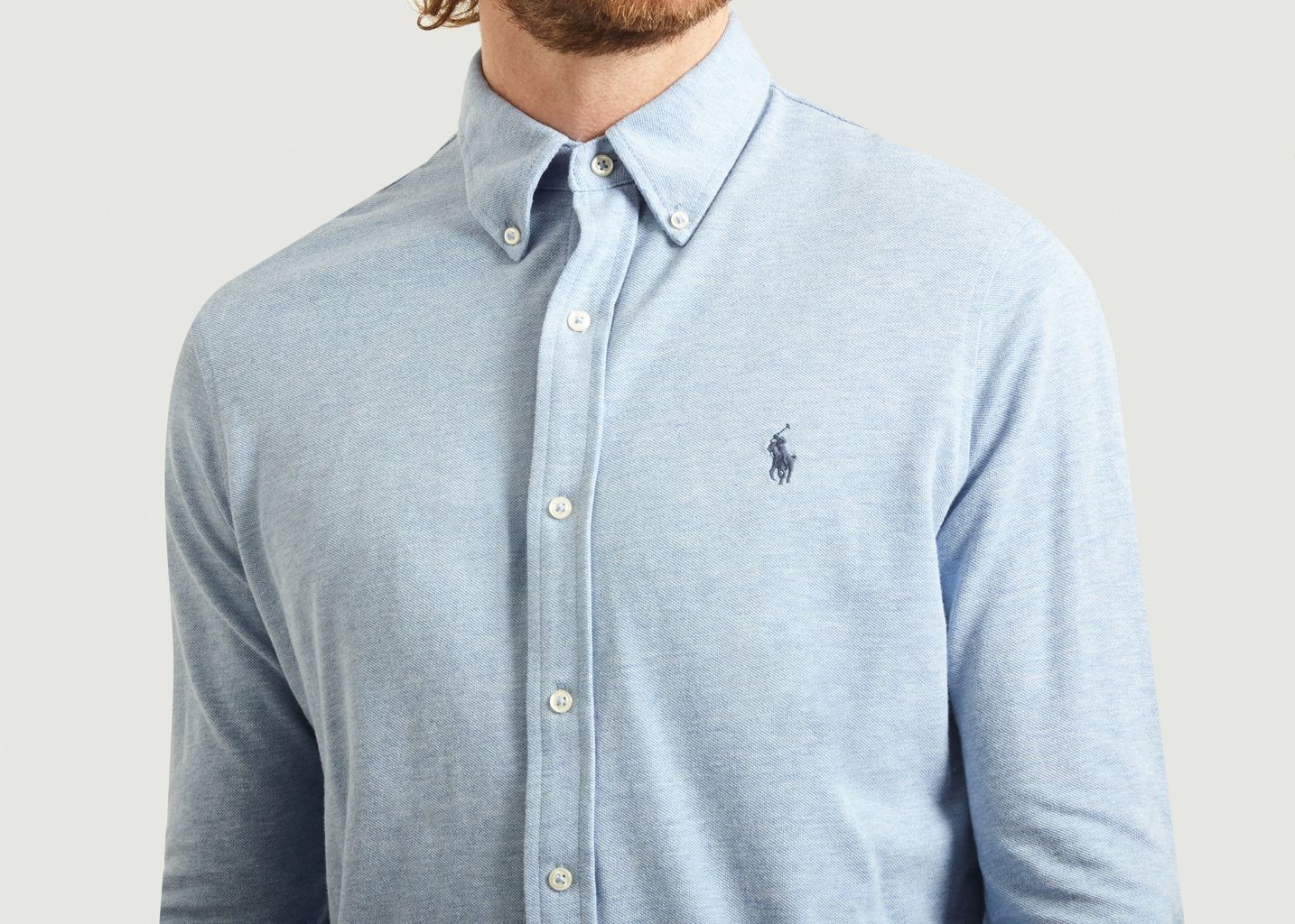 Cotton Piqué Shirt With Logo - Polo Ralph Lauren