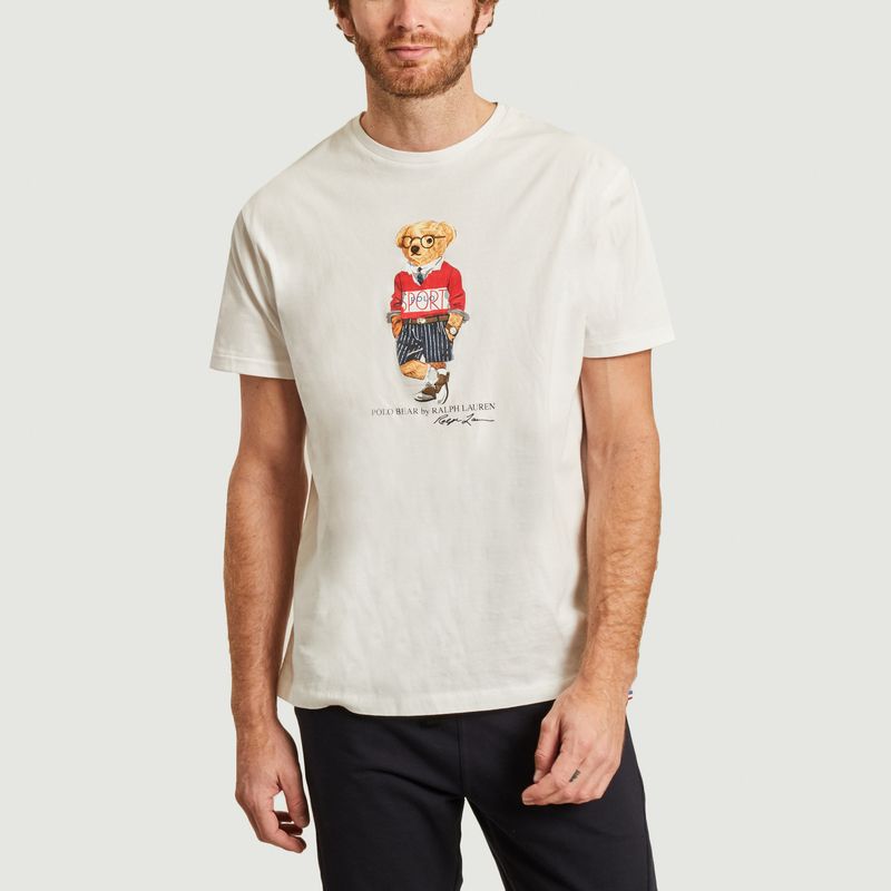 Teddy Bear Printed T Shirt White Polo Ralph Lauren Lexception