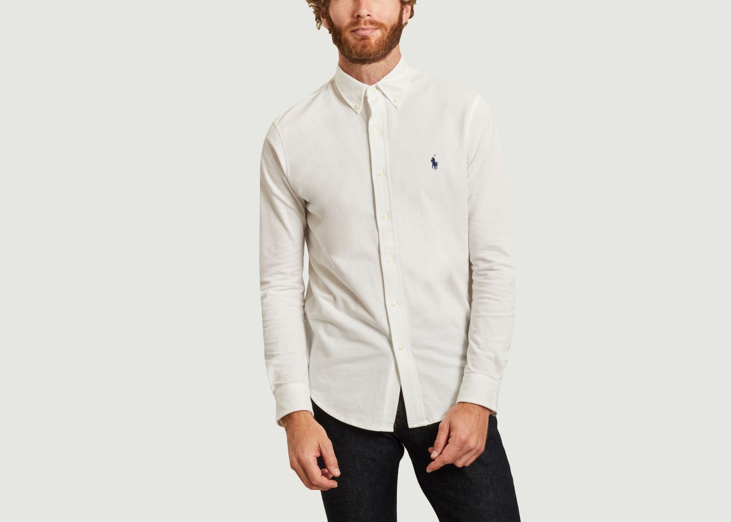 chemise ultra légère en coton piqué Blanc Polo Ralph Lauren | L'Exception