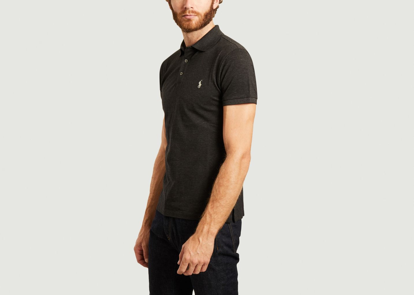 Cotton pique short sleeve fitted polo shirt - Polo Ralph Lauren