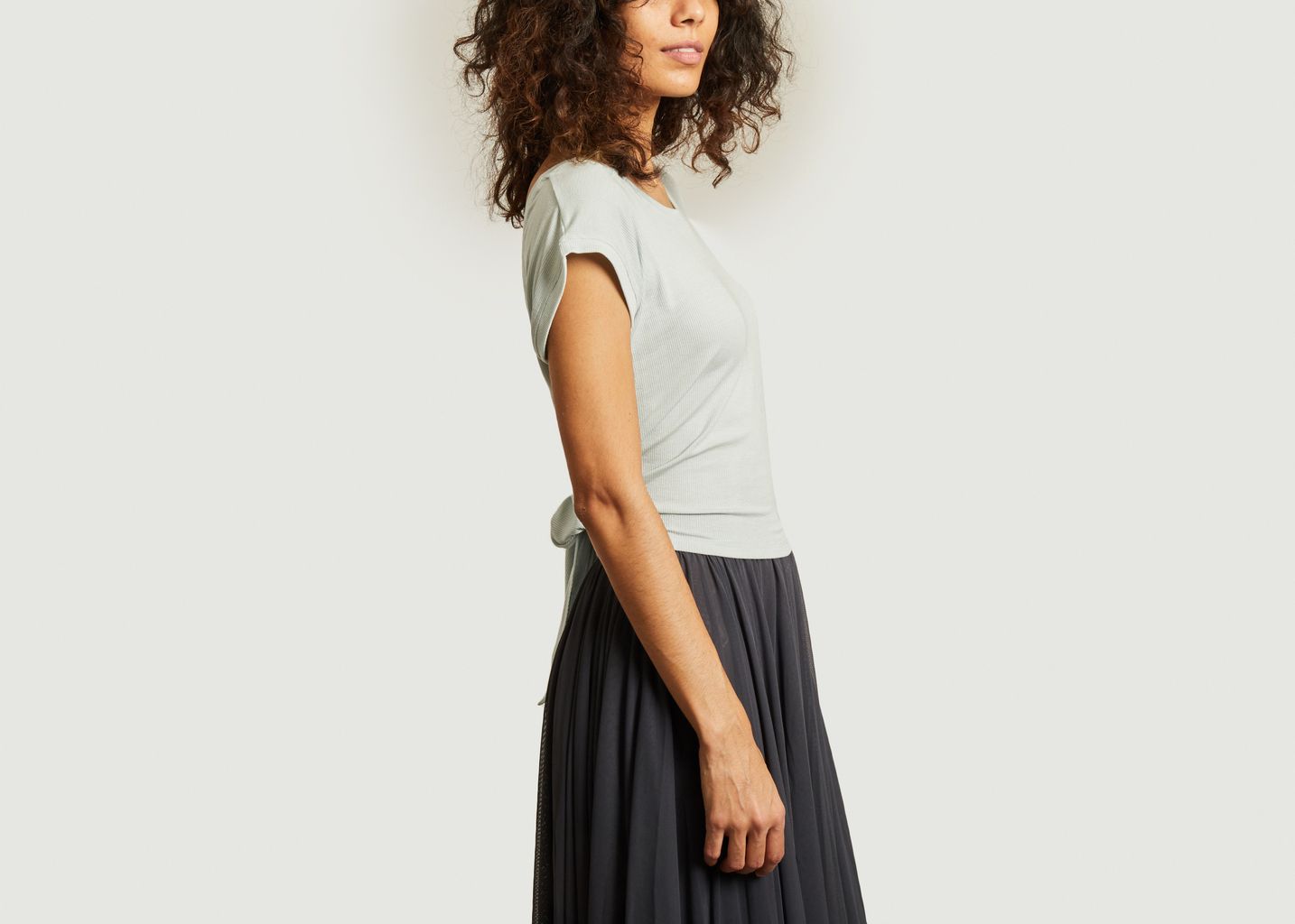 Top manches courtes noué en modal - Repetto