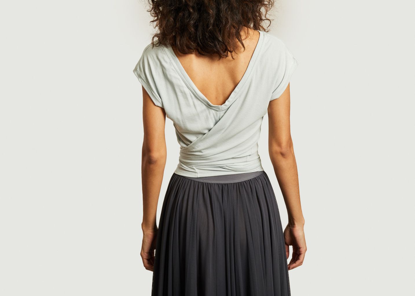 Top manches courtes noué en modal - Repetto