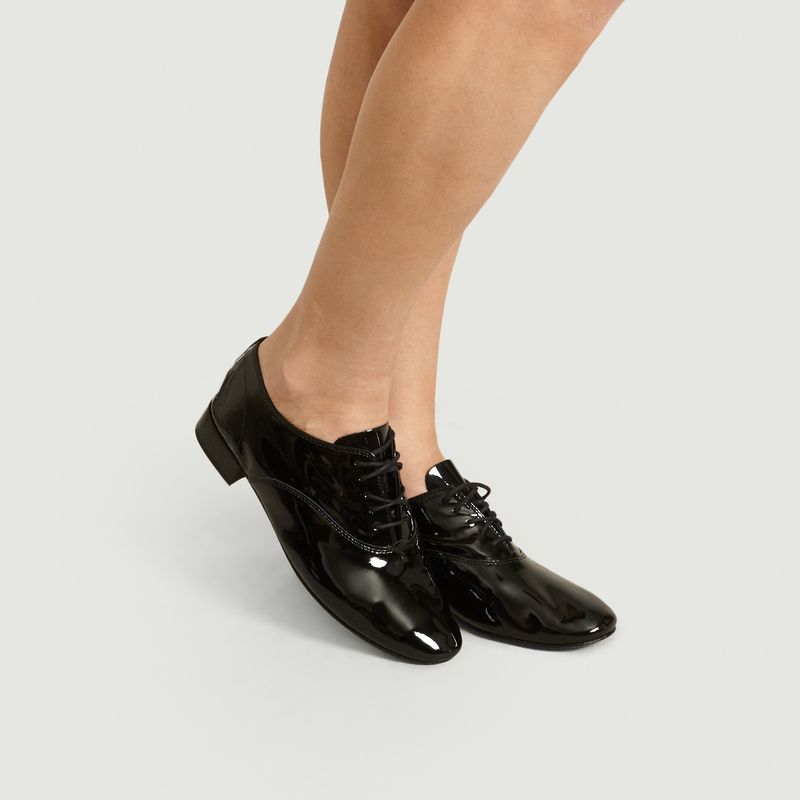 Chaussures oxford zizi es Cuir Repetto en coloris Noir Femme Chaussures Chaussures plates Chaussures et bottes à lacets 
