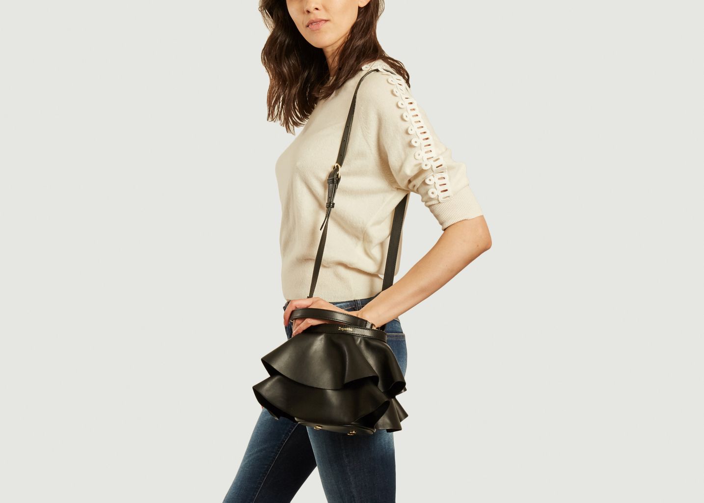 Sac En Cuir A Volants Envolée - Repetto