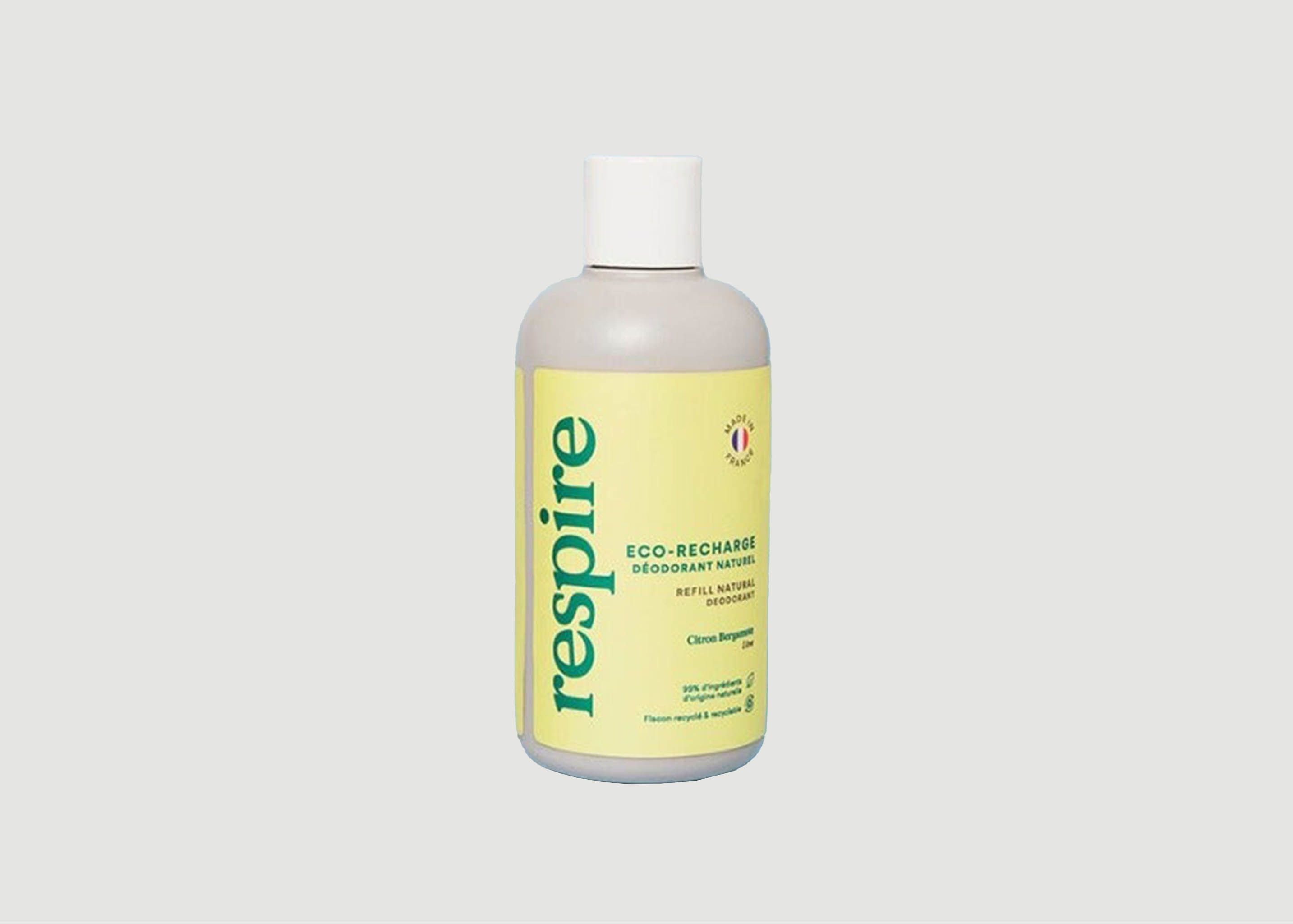 Eco Refill Natürliches Deodorant Roll on Zitrone Bergamotte 150ml - Respire
