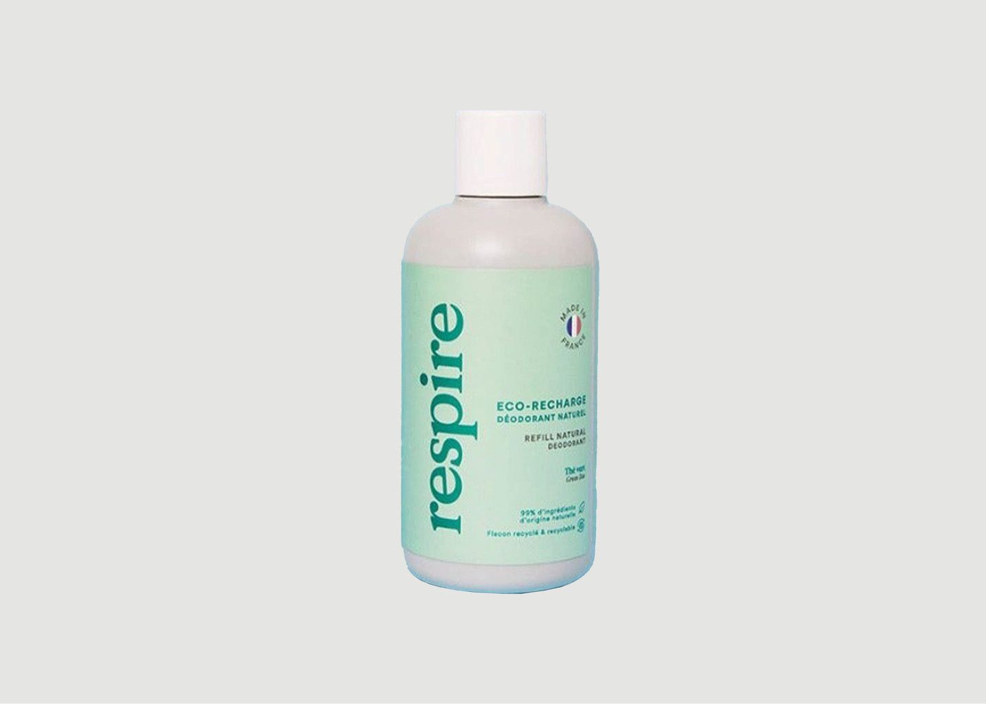 Eco recharge Déodorant naturel Roll on Thé Vert 150ml - Respire
