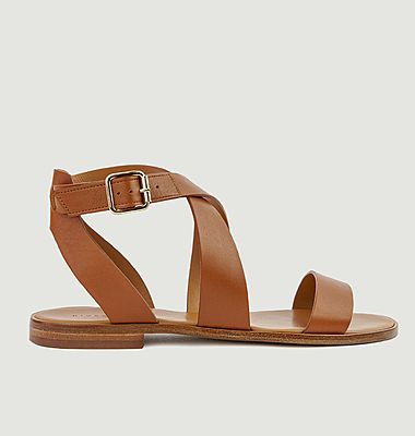 N°202 flat leather sandals