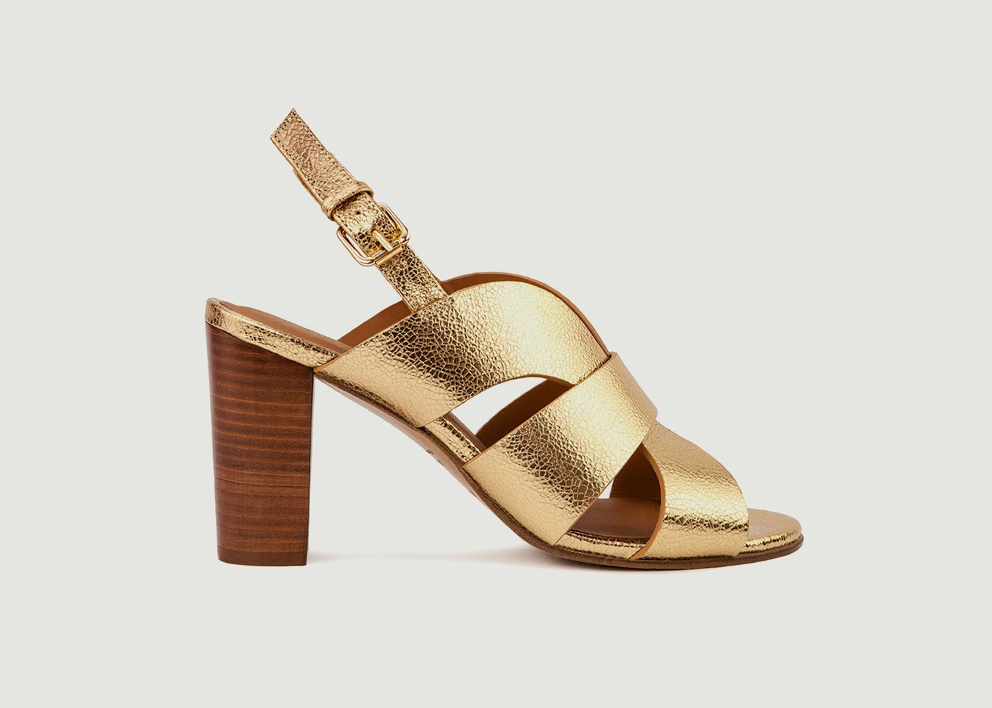 N°55 metallic leather sandals - Rivecour