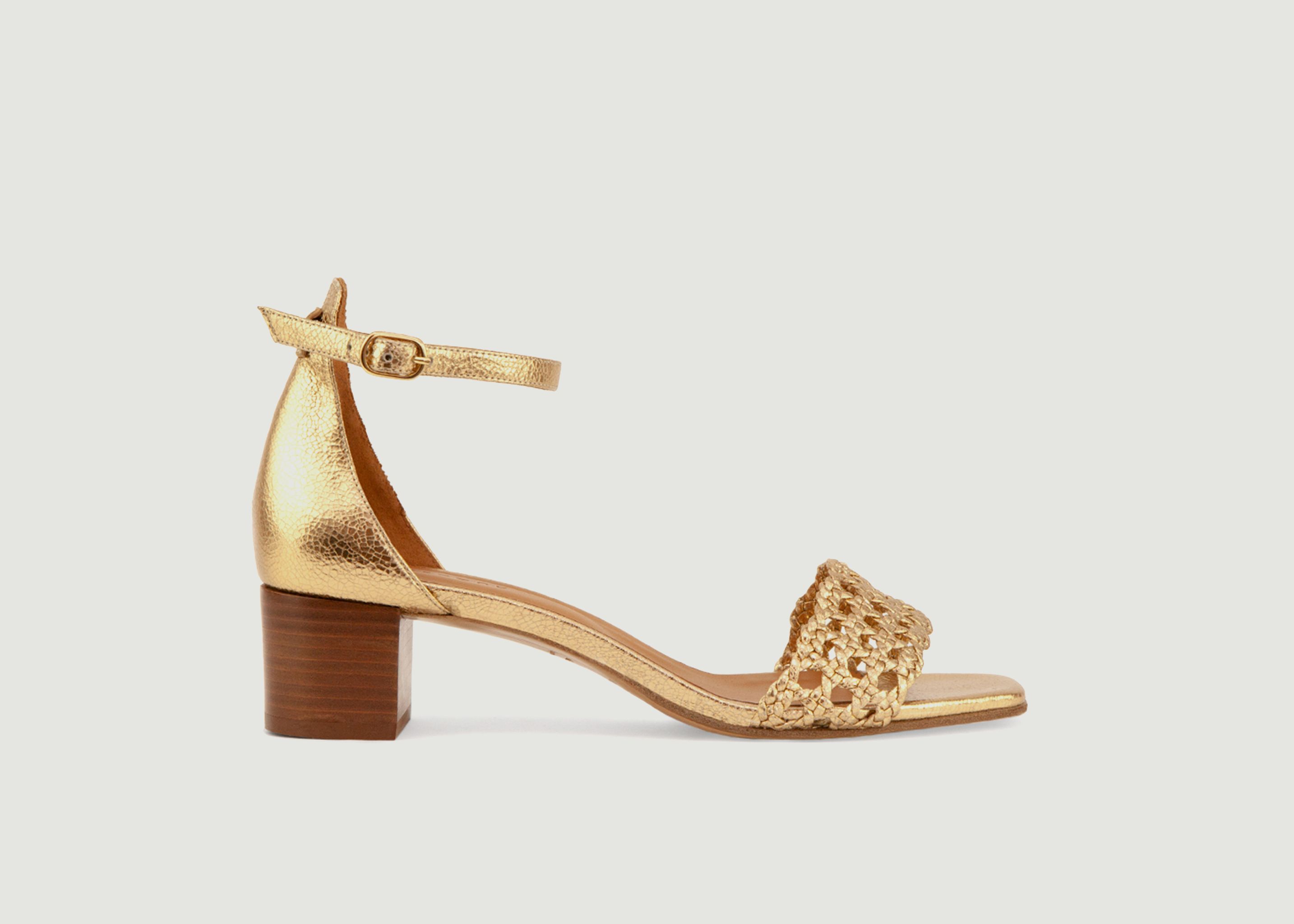 N°890 metallic leather sandals - Rivecour