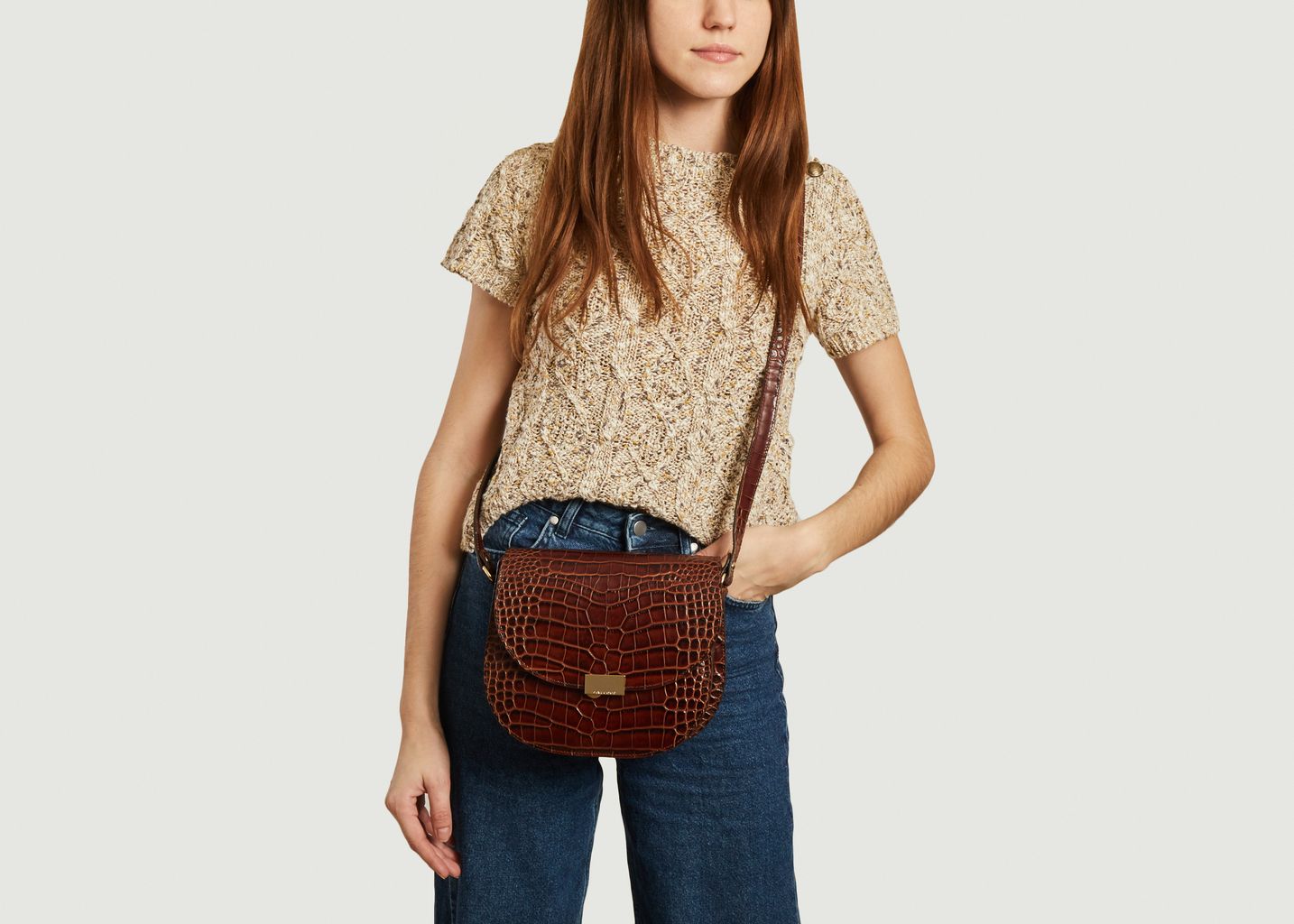 Sac à bandoulière 802 Croco - Rivecour