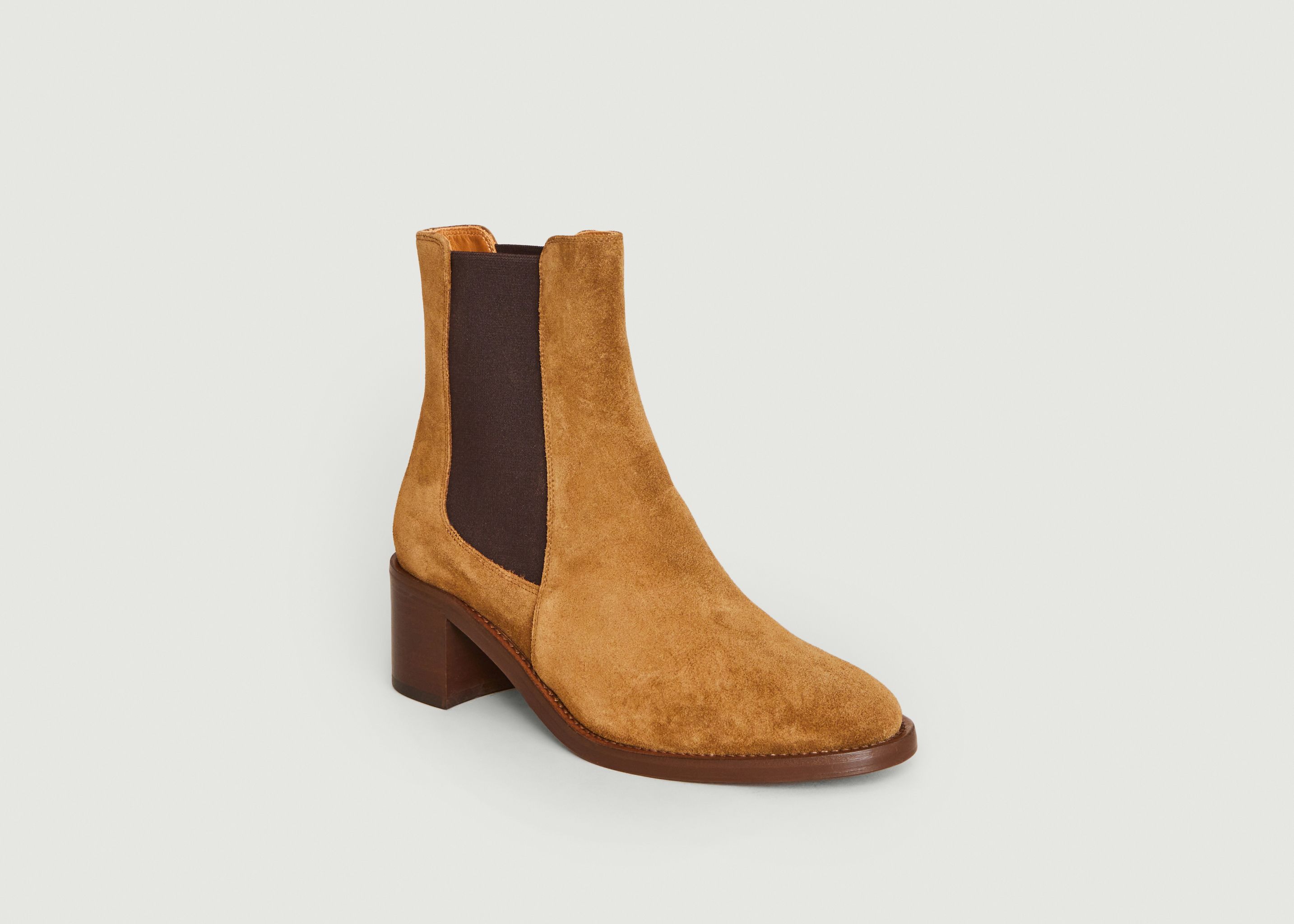 Soldes Bottines en cuir suédé N°289 Camel Rivecour à -30% | L'Exception