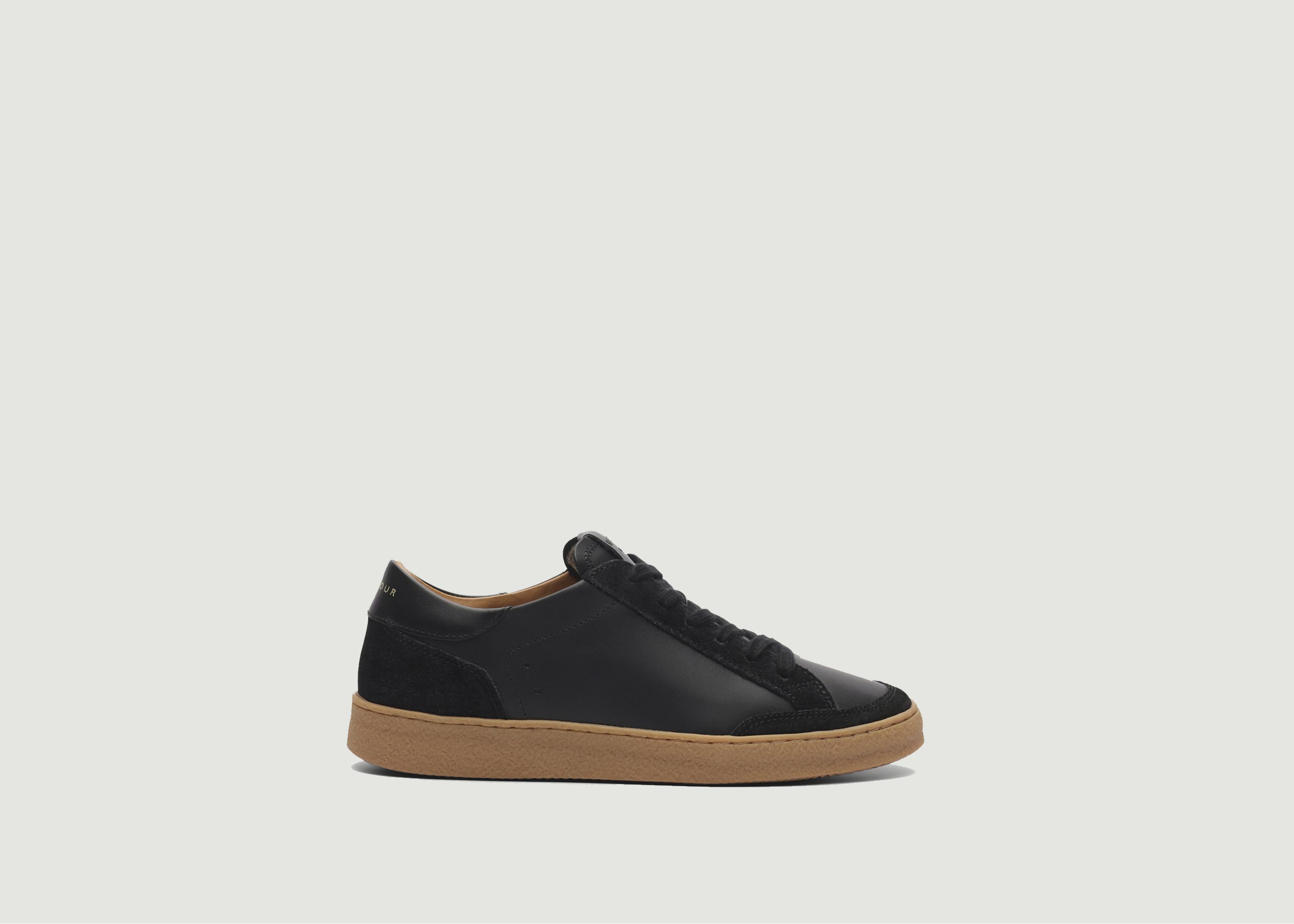 N°14 bi-material leather low sneakers - Rivecour