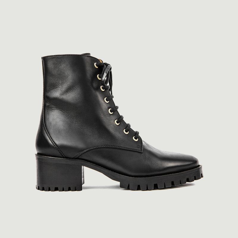 N°70 leather lace-up boots - Rivecour