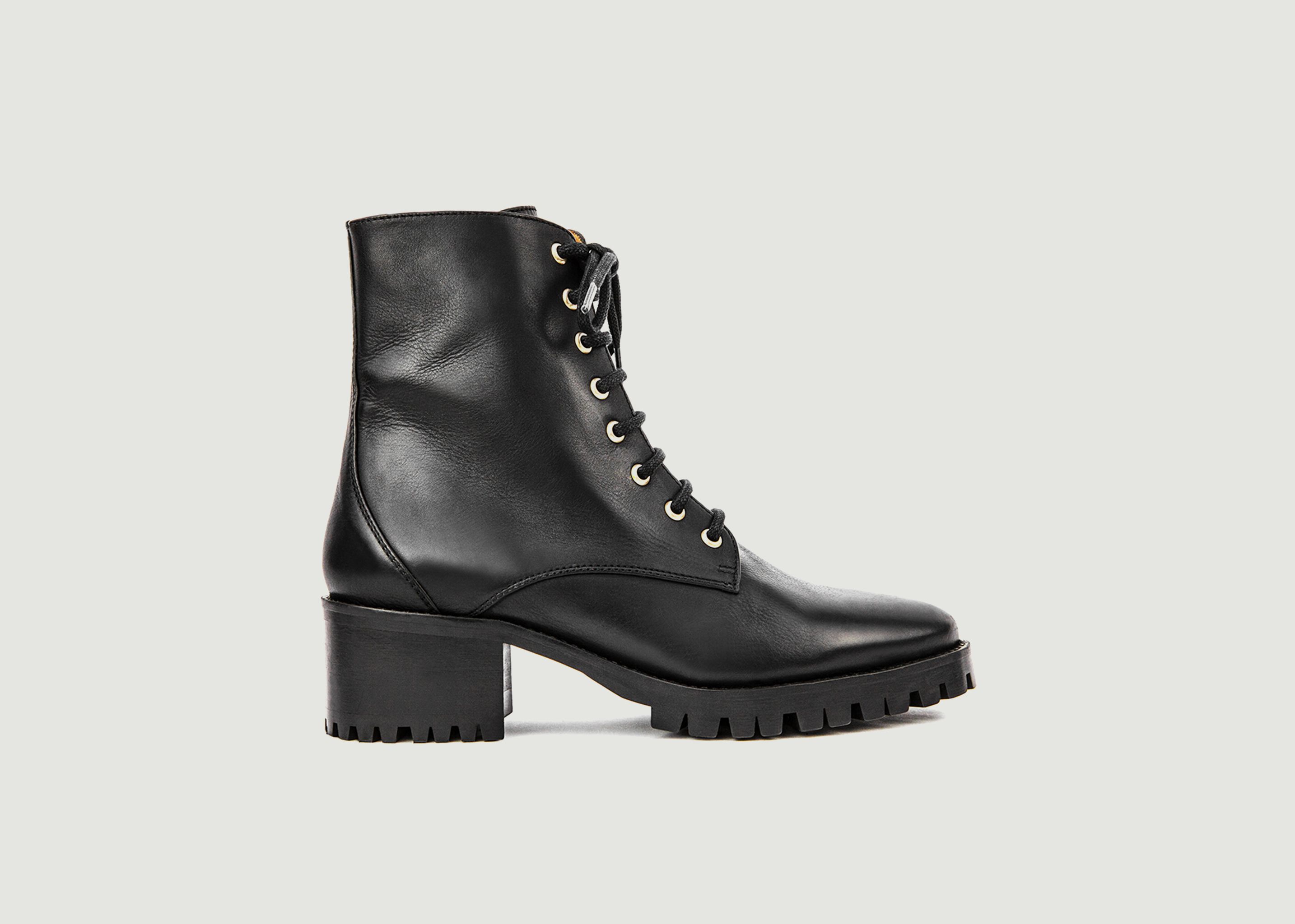 N°70 leather lace-up boots - Rivecour