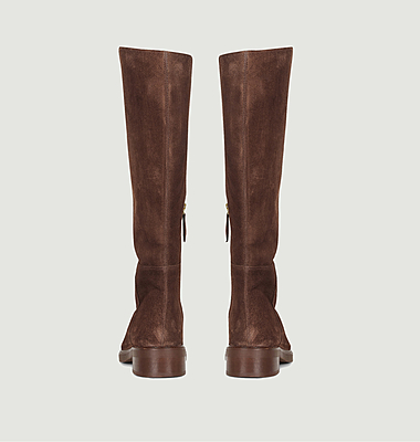 Bottes en cuir suédé N°495